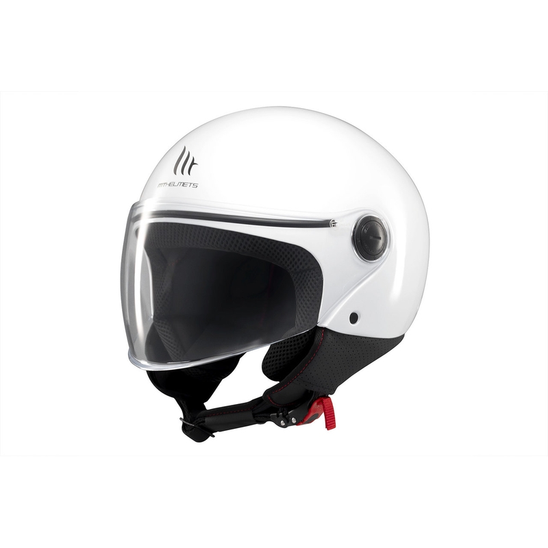 Offener Motorradhelm MT Street S, glänzend weiß