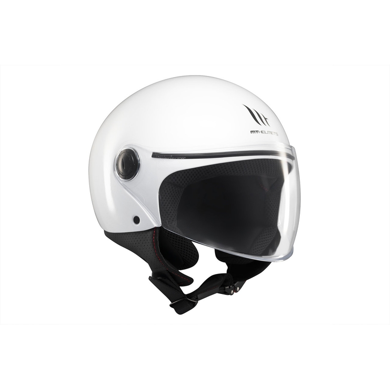 Offener Motorradhelm MT Street S, glänzend weiß