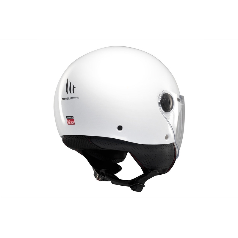 Offener Motorradhelm MT Street S, glänzend weiß