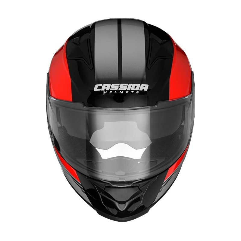 Motorradhelm Cassida Apex Jawa - rot-schwarz-grau