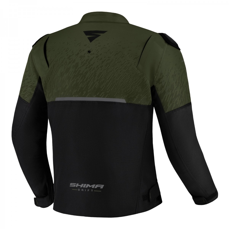 Motorradjacke Shima Drift khaki-schwarz