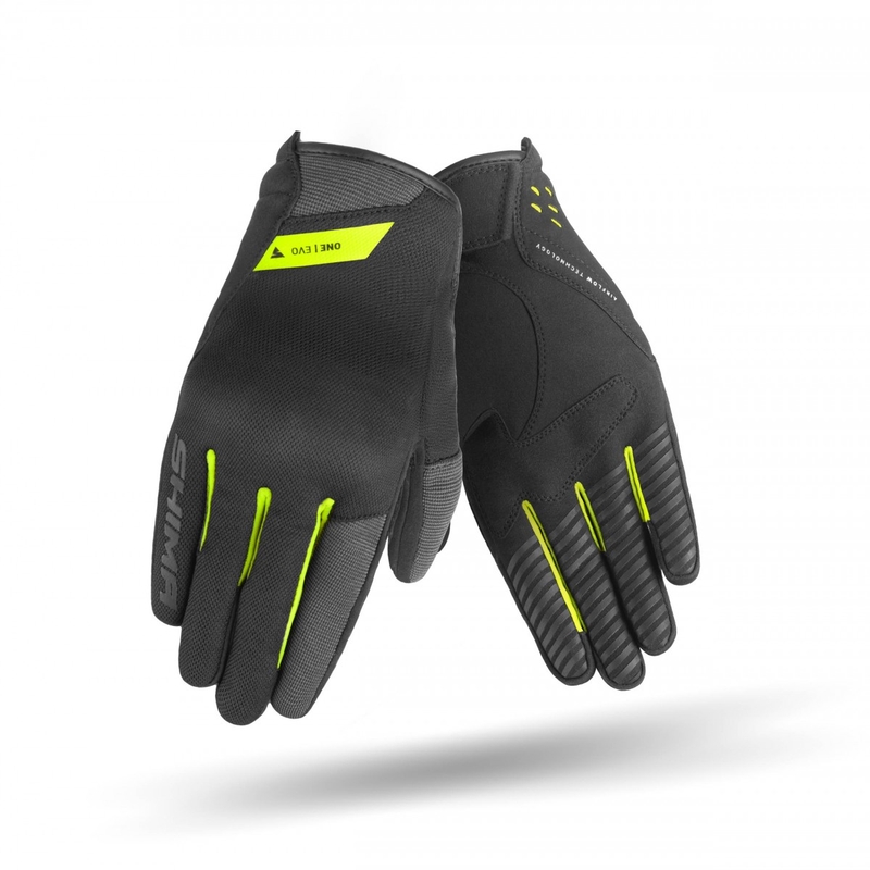 Shima One EVO Motorradhandschuhe gelb fluo-schwarz