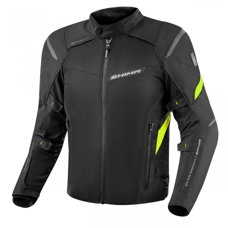 Shima Rush 2.0 Motorradjacke Schwarz-Fluogelb