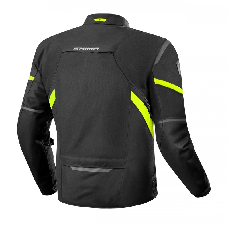 Shima Rush 2.0 Motorradjacke Schwarz-Fluogelb