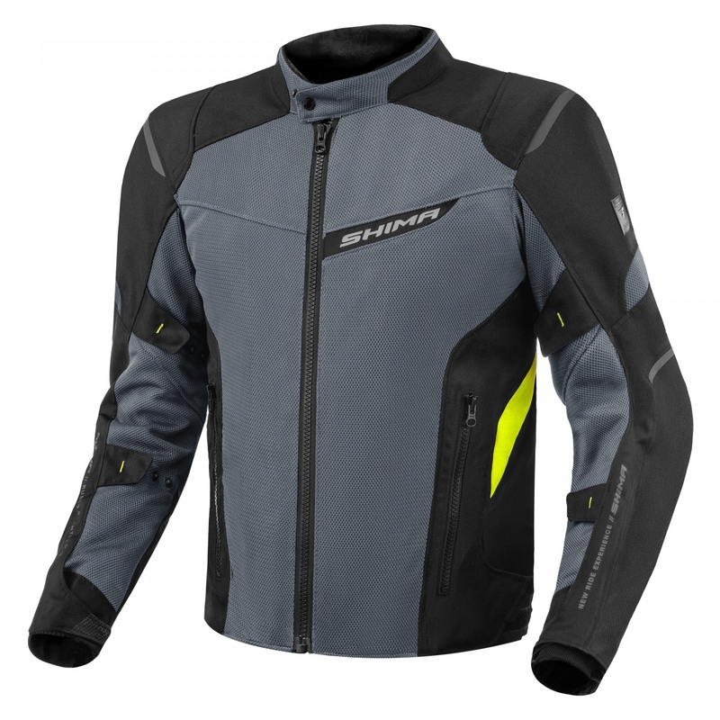 Shima Rush Vent 2.0 Motorradjacke Schwarz-Grau-Fluogelb