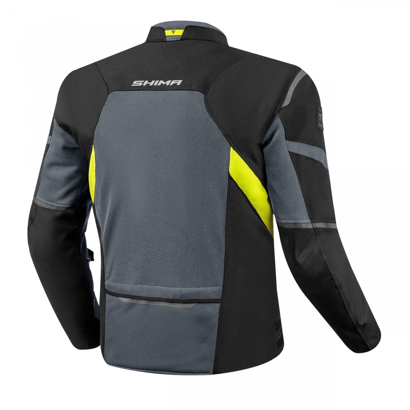 Shima Rush Vent 2.0 Motorradjacke Schwarz-Grau-Fluogelb