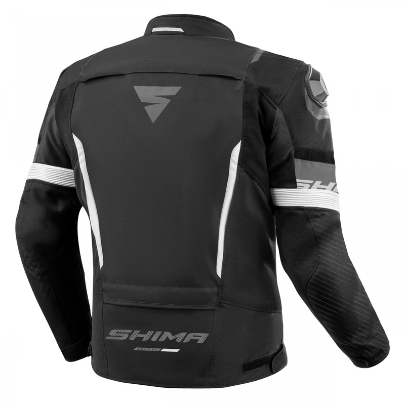 Shima Solid 2.0 Motorradjacke schwarz-weiß