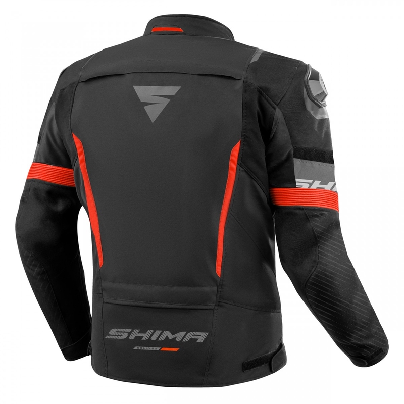 Shima Solid 2.0 Motorradjacke schwarz-rot
