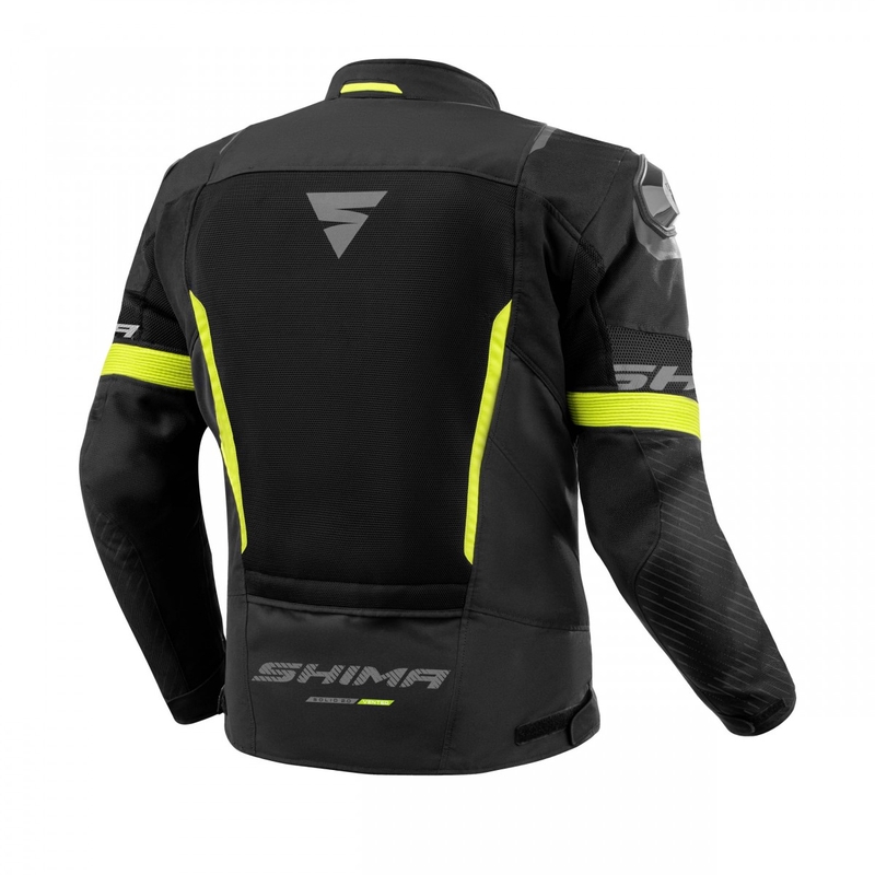 Shima Solid 2.0 Vent Motorradjacke Schwarz-Fluogelb