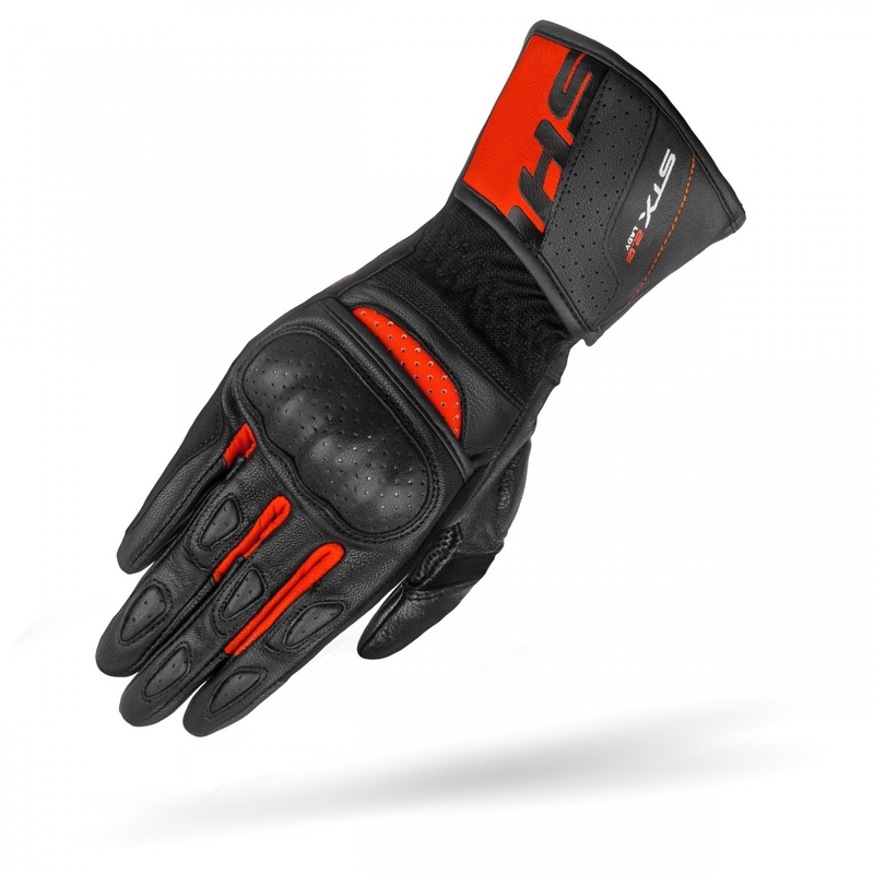 Damen-Motorradhandschuhe Shima STX 2.0 schwarz-rot