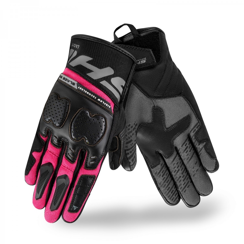 Damen-Motorradhandschuhe Shima Blaze 2.0 schwarz-rosa