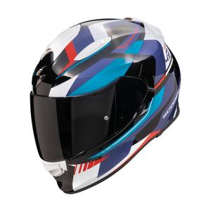 Integrierter Motorradhelm Scorpion EXO-491 Abilis schwarz-blau-rot