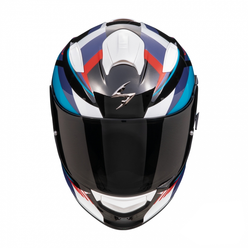 Scorpion EXO-491 Abilis Integralhelm Motorrad schwarz-blau-rot