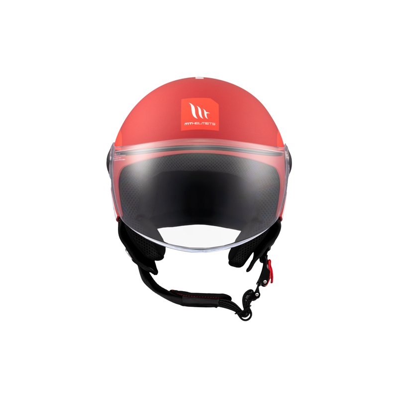 Offener Motorradhelm MT STREET INBOARD C5 matt rot-weiß