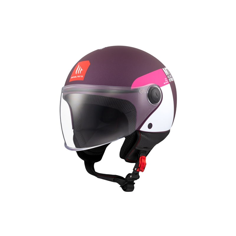 Offener Motorradhelm MT STREET INBOARD C8 matt lila-rosa