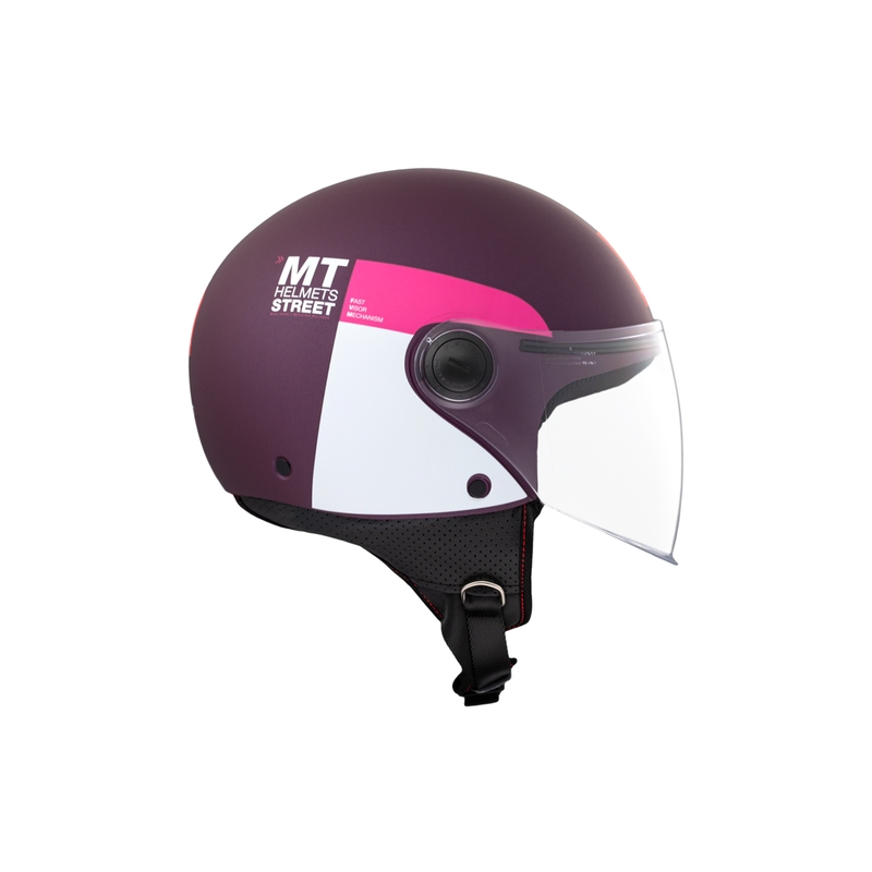 Offener Motorradhelm MT STREET INBOARD C8 matt lila-rosa