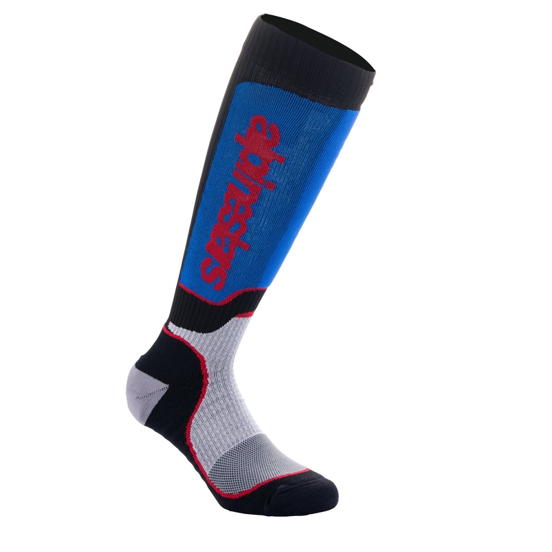 Alpinestars MX Plus Socken schwarz-rot-blau-grau