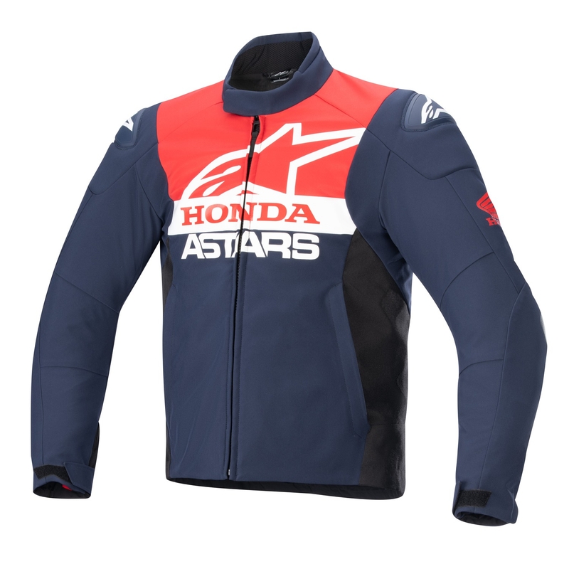 Alpinestars SMX Waterproof Honda Motorradjacke blau-schwarz-rot-weiß