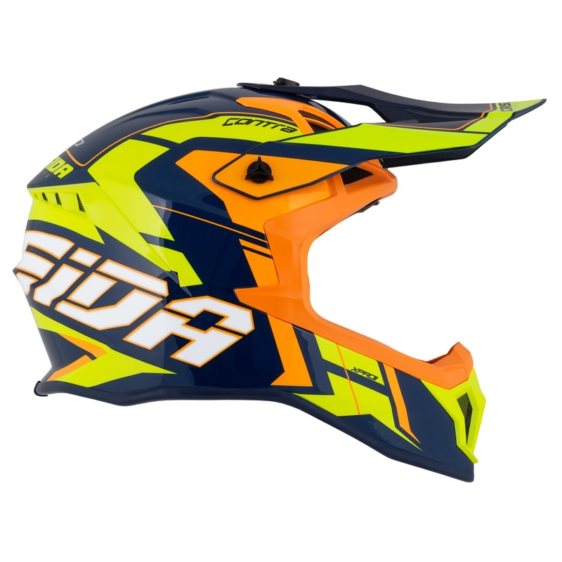Motocross-Helm Cassida Cross Pro 2 Contra fluo gelb-orange-blau