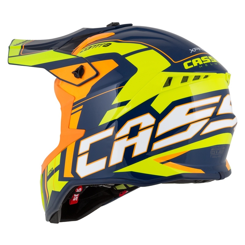 Motocross-Helm Cassida Cross Pro 2 Contra fluo gelb-orange-blau