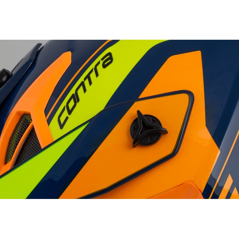 Motocross-Helm Cassida Cross Pro 2 Contra fluo gelb-orange-blau