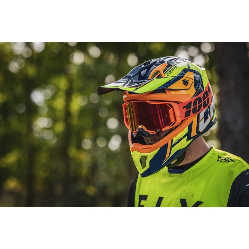 Motocross-Helm Cassida Cross Pro 2 Contra fluo gelb-orange-blau