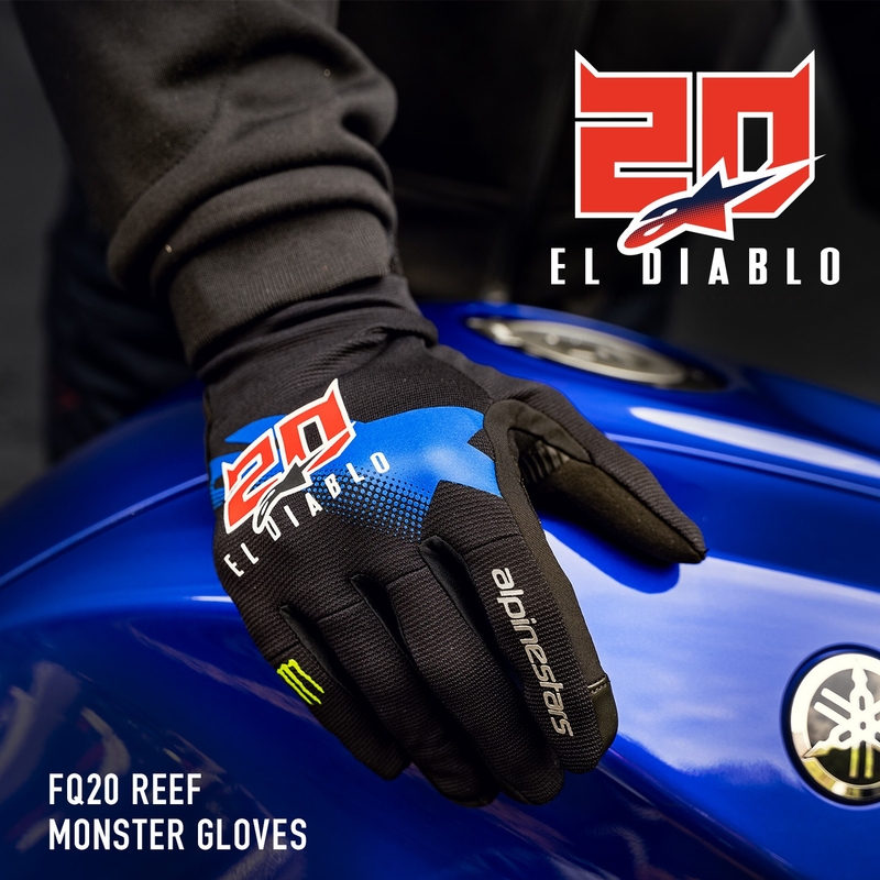 Alpinestars Reef Monster FQ20 Motorradhandschuhe schwarz-rot-blau-weiß-grün