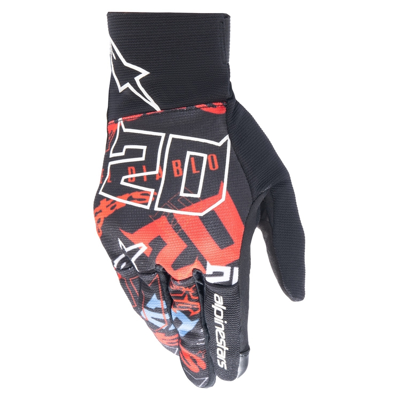Alpinestars Reef FQ20 Motorradhandschuhe schwarz-rot-blau-weiß