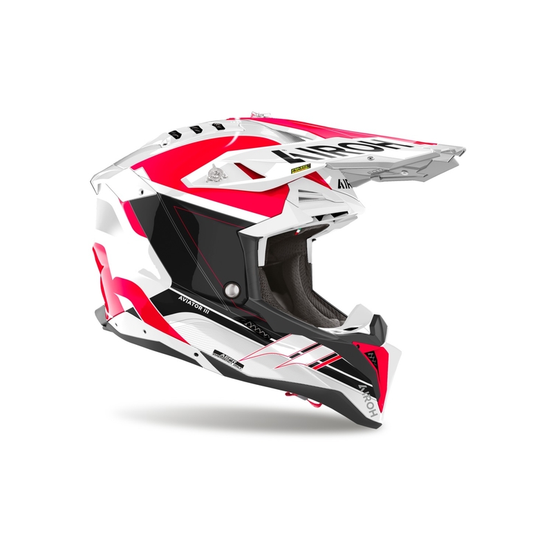 Airoh Aviator 3 Saber Motocross-Helm glänzend rot