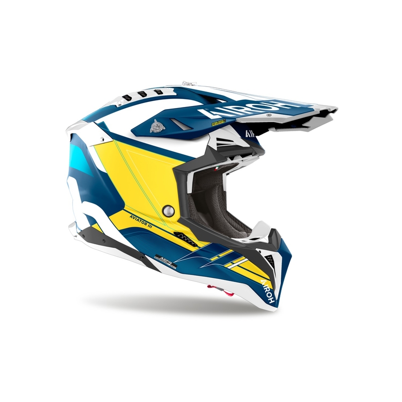Airoh Aviator 3 Saber Motocrosshelm mattblau