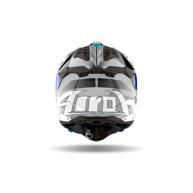 Airoh Aviator 3 Sabre 2024 Motocross-Helm, glänzendes Blau