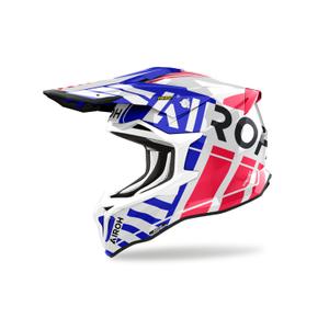 Airoh Strycker Brave 2024 Motocross-Helm glänzend blau-rot