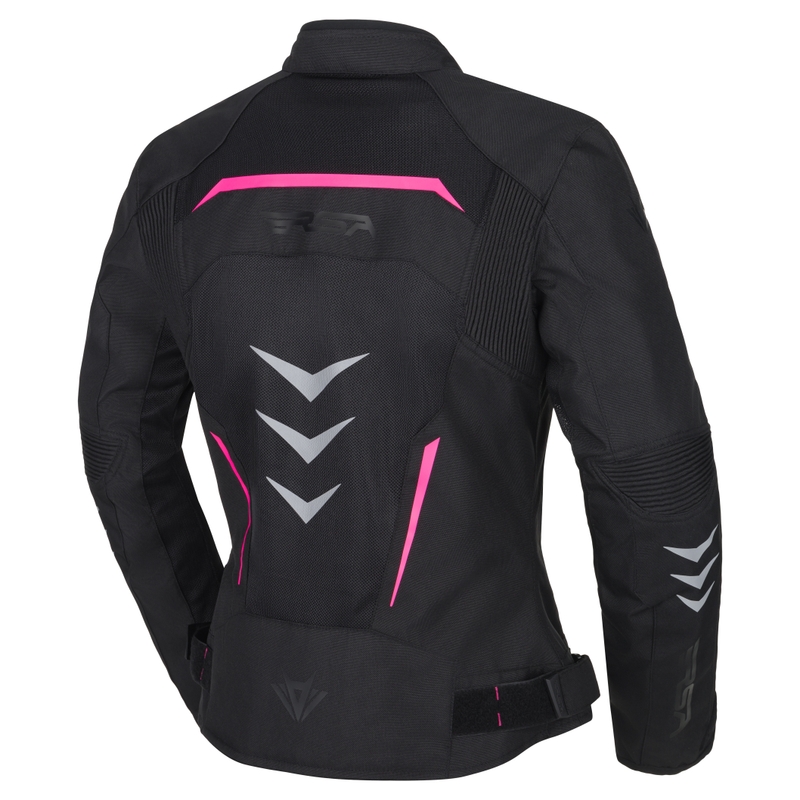 RSA Runway Damen Motorradjacke Schwarz und Rosa