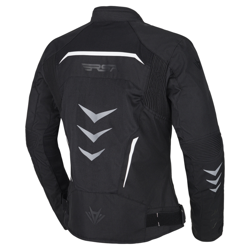 Damen-Motorradjacke RSA Runway schwarz und weiß