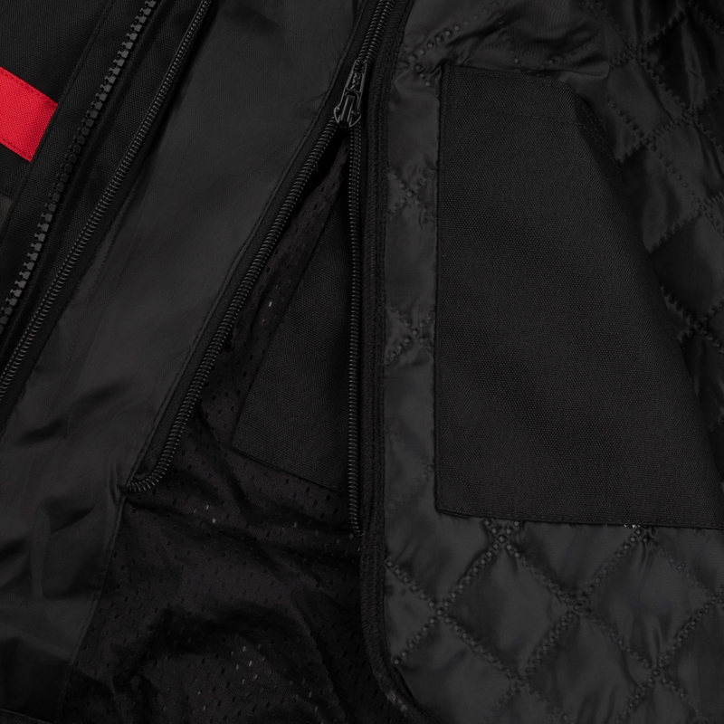 RSA Storm Motorradjacke schwarz-grau-rot
