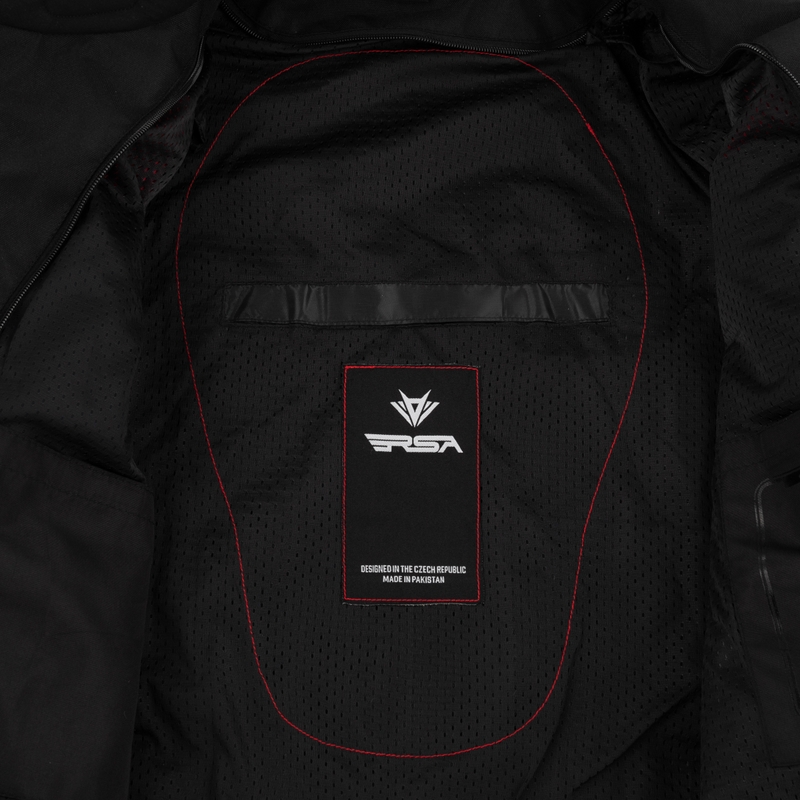 RSA Storm Motorradjacke schwarz-grau-rot