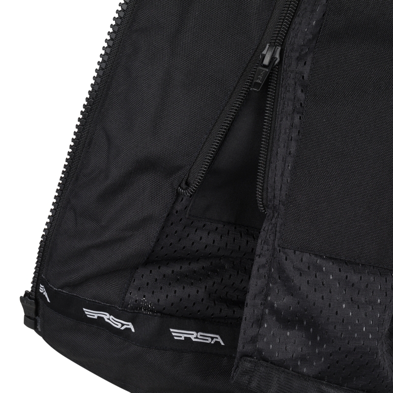 Damen-Motorradjacke RSA Runway Schwarz-Fluogelb