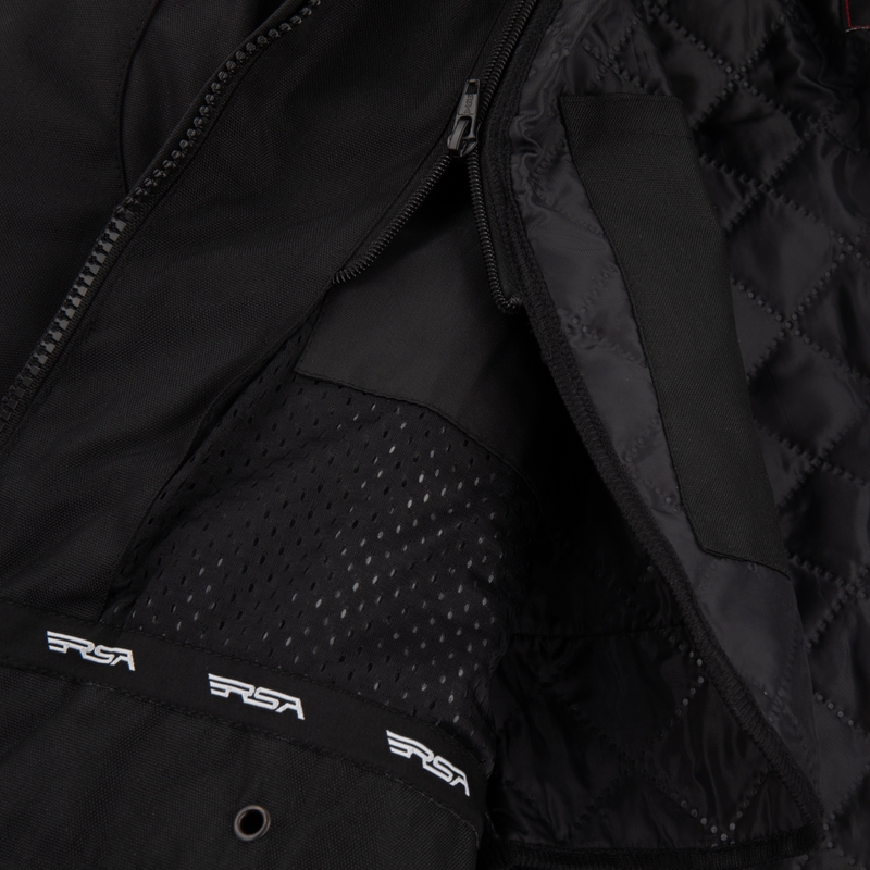 RSA Wasp Schwarz-Weiß Motorradjacke für Frauen