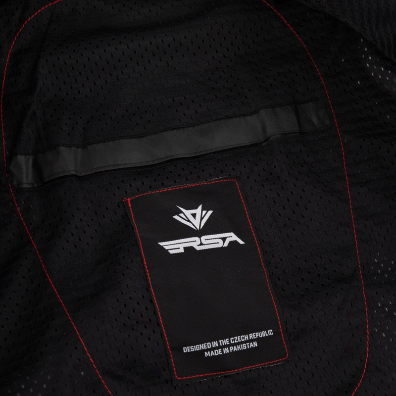 RSA Wasp Schwarz-Weiß Motorradjacke für Frauen