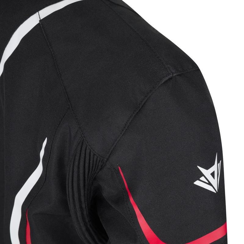 RSA Wasp Schwarz-Weiß Motorradjacke für Frauen
