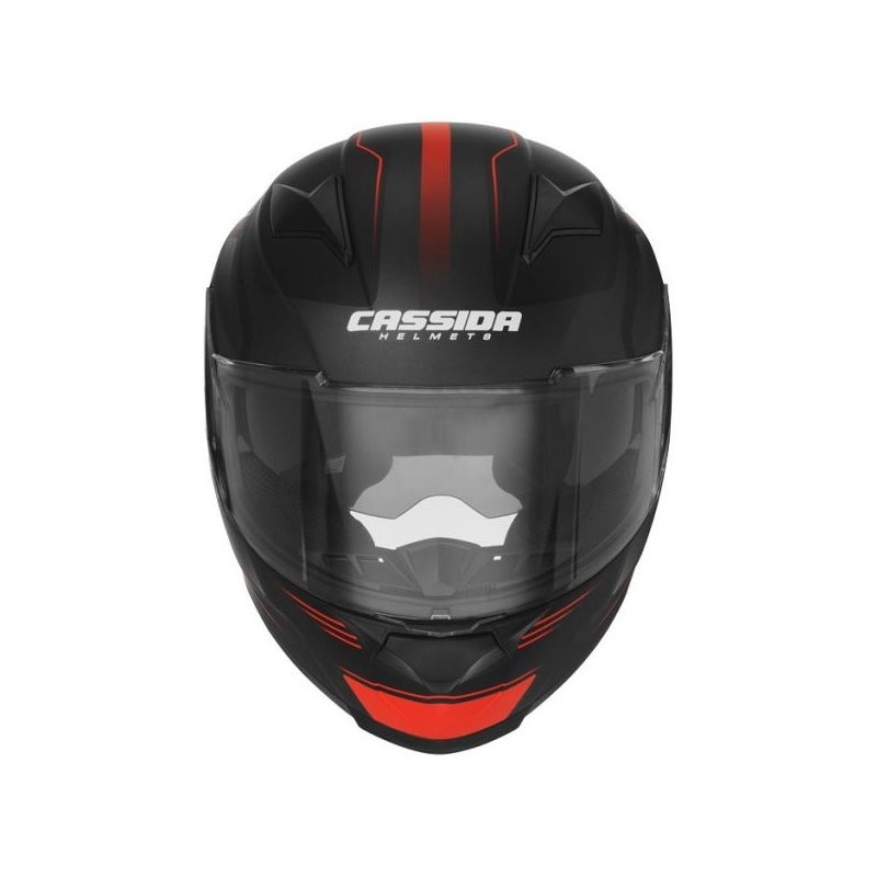 Cassida Apex Fusion schwarz-fluorroter Motorradhelm Ausverkauf