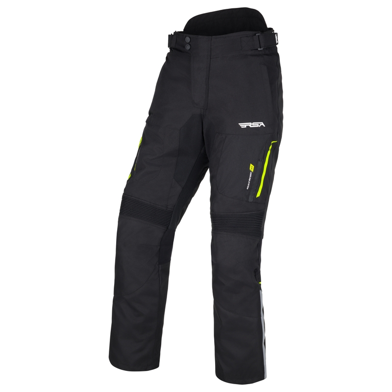 RSA Wasp Motorradhose schwarz-weiß-fluorgelb
