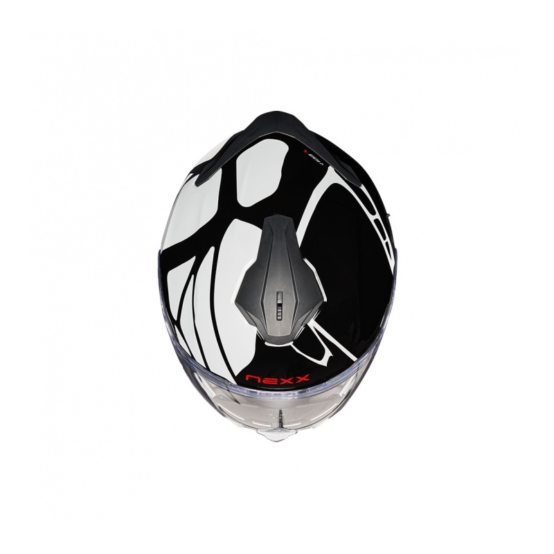 Integrierter Motorradhelm Nexx Y.100 B-SIDE schwarz-weiß Ausverkauf