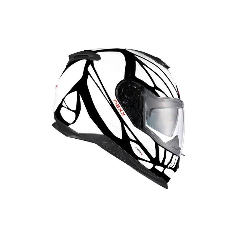 Integrierter Motorradhelm Nexx Y.100 B-SIDE schwarz-weiß Ausverkauf