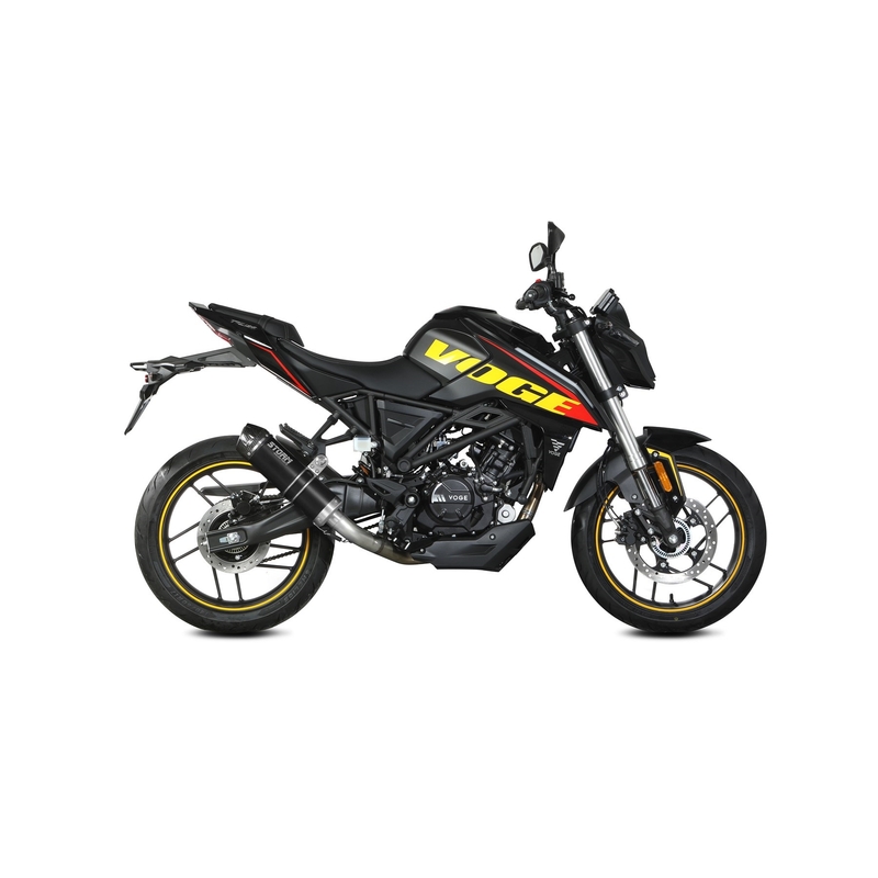 Auspuff komplett 1x1 STORM GP Black with carbon cap für VOGE Brivido 125 R  2023-2024
