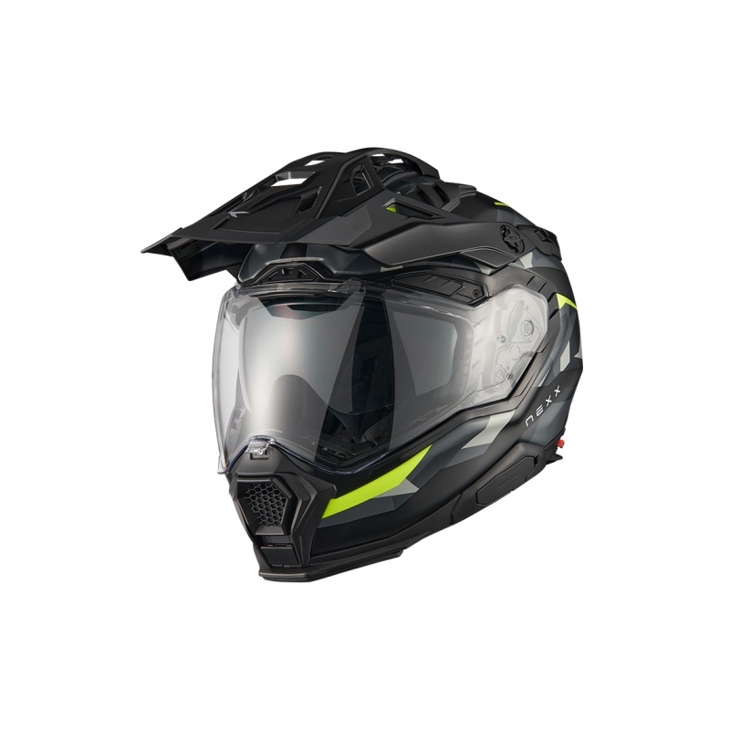 Enduro-Motorradhelm Nexx X.WED3 Trailmania grau-fluo gelb Ausverkauf