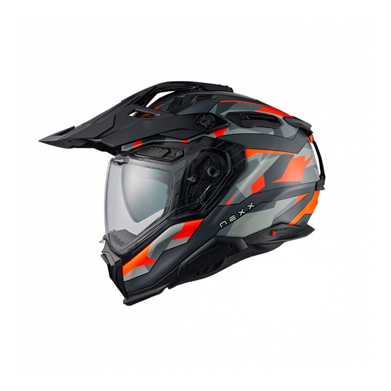 Enduro-Motorradhelm Nexx X.WED3 Trailmania grau-orange
