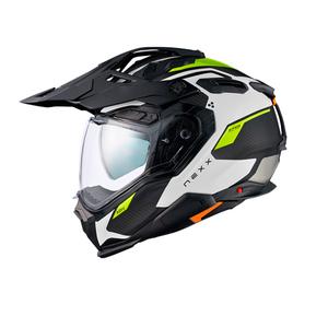 Enduro-Helm Nexx X.WED3 Keyo weiß-fluo grün
