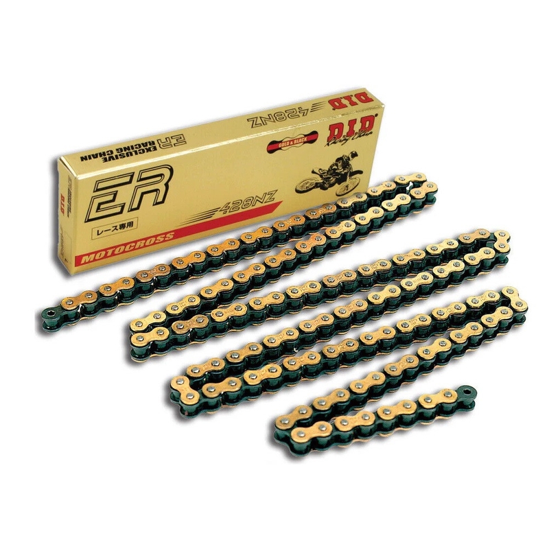 Verstärkte Kette D.I.D Chain 428NZ SDH 132 L golden/schwarz Ausverkauf