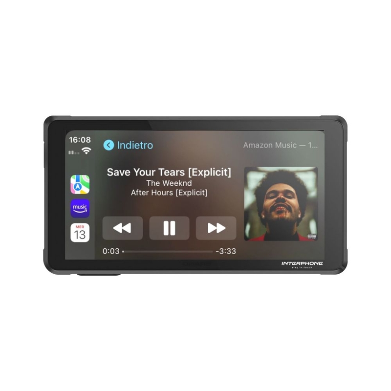 Interphone RIDESYNC Apple CarPlay und Android Auto Display für Motorräder